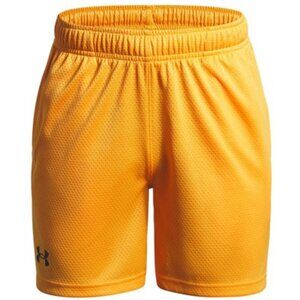 Under Armour - Boys Tech Mesh Shorts, size small US boys, color orange.